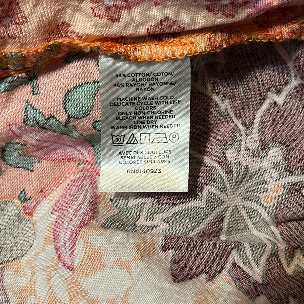 Loft Petite Patchwork Bloom Smocked Tie Waist Dre… - image 6